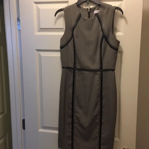Calvin Klein leather trim dress